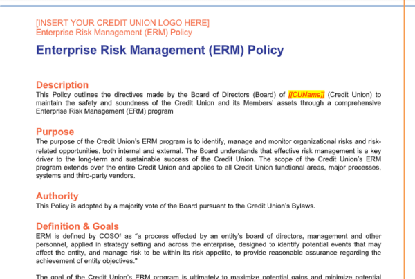 The Enterprise Risk Management Policy