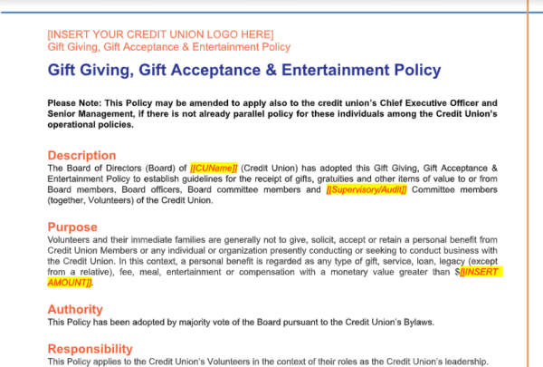 The Gift-Giving, Gift Acceptance, Entertainment Policy